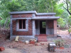 Maison en phase de finition